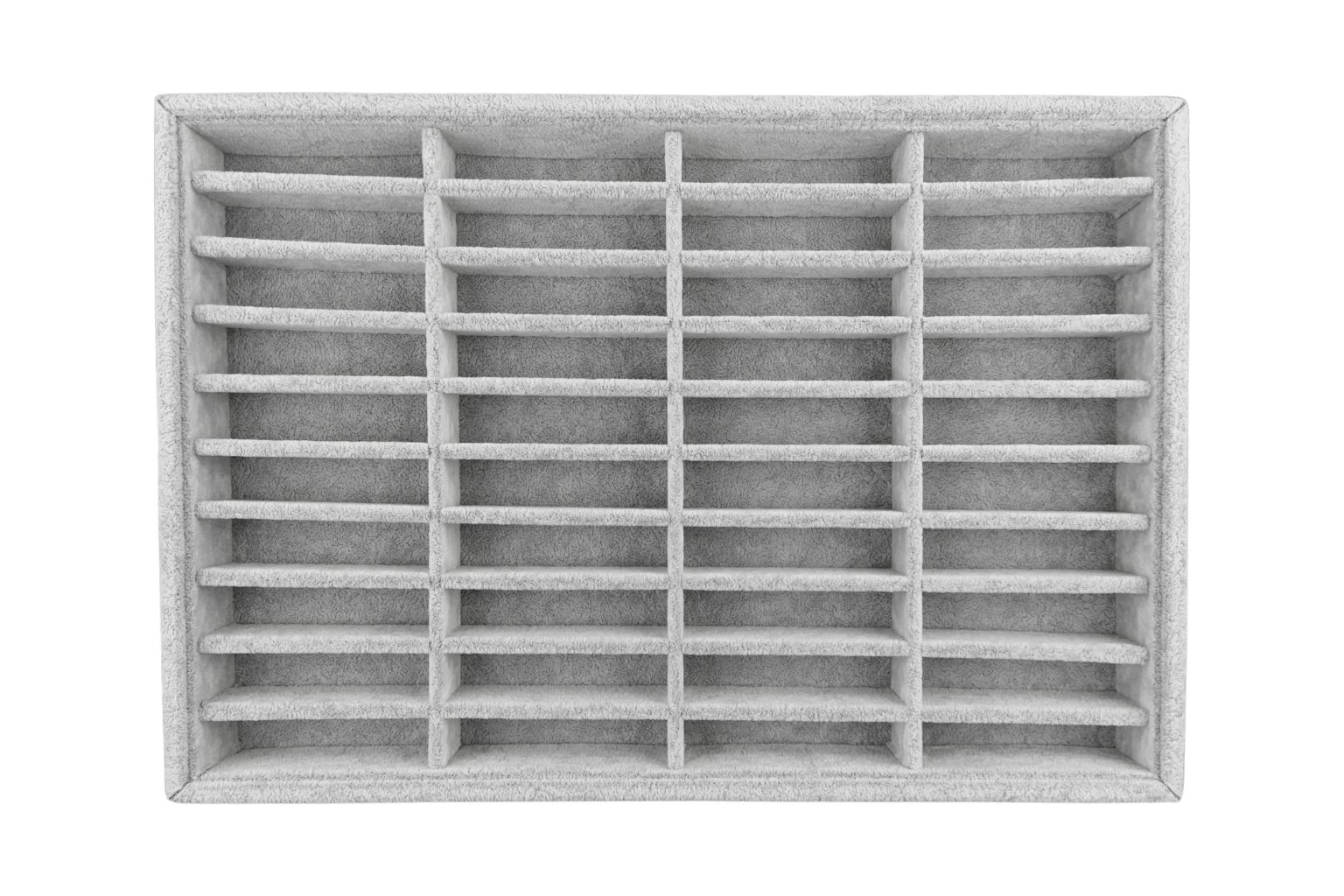 Органайзери для прикрас сірого кольору 2 17 Планшети-органайзери для ювелірних виробів на 40 комірок 1